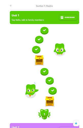 Gamification Illustration based on learning visual path  on Duolingo's app