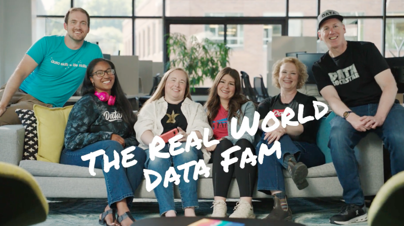 Screen capture of The Real World Data Fam video